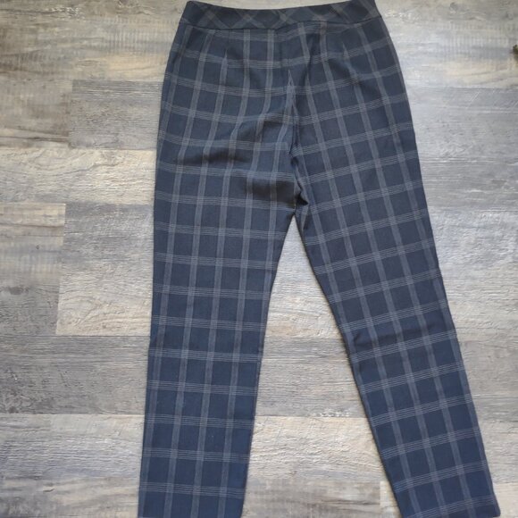 Pants Blue-Black with square pattern lines size 10 by Sharagano - Picture 7 of 8